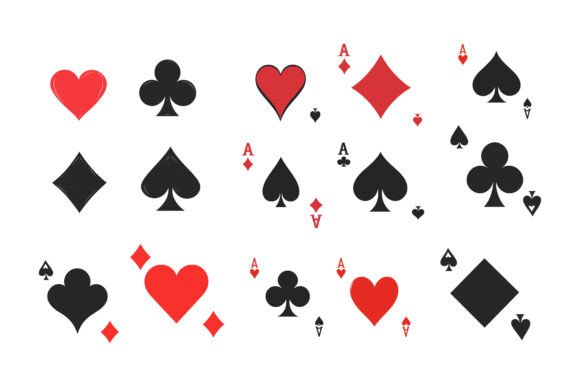 Download Set of Vector Playing Card Symbols - Symbol Collection