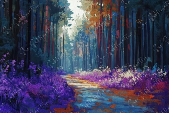 Download A Serene Pathway Through a Lush Forest - Forest Collection